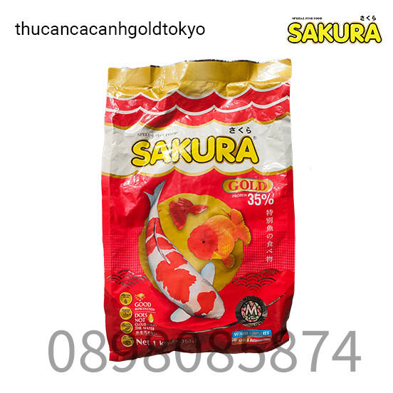 Thức ăn cá cảnh sakura gold 500g - size m. 4mm - thái lan