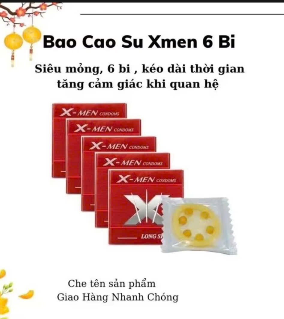 hộp 10 c bao cao su bi XMen chính hãng