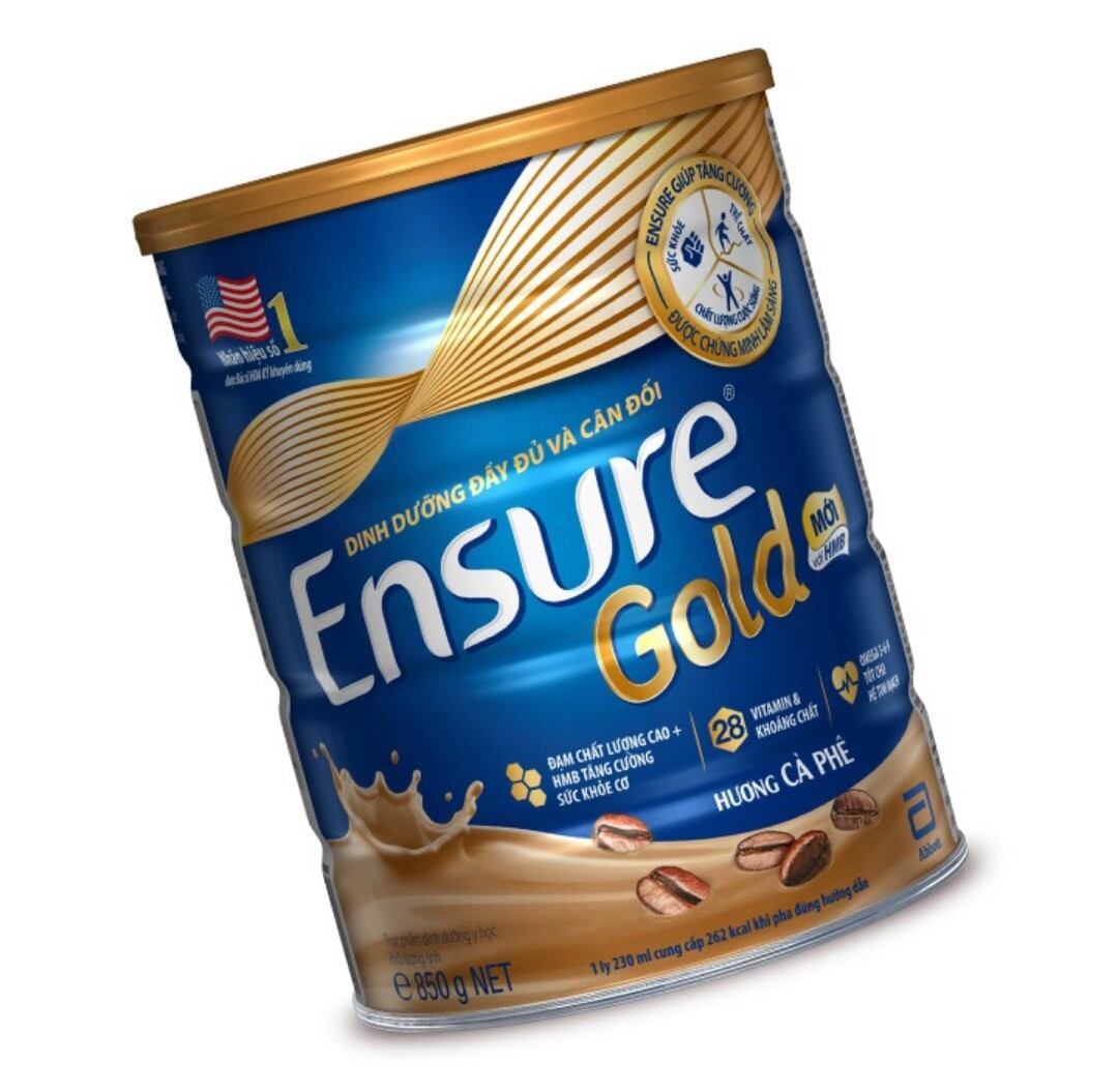 Sữa Bột Ensure Gold Hương Cà Phê 850g [Date Mới]