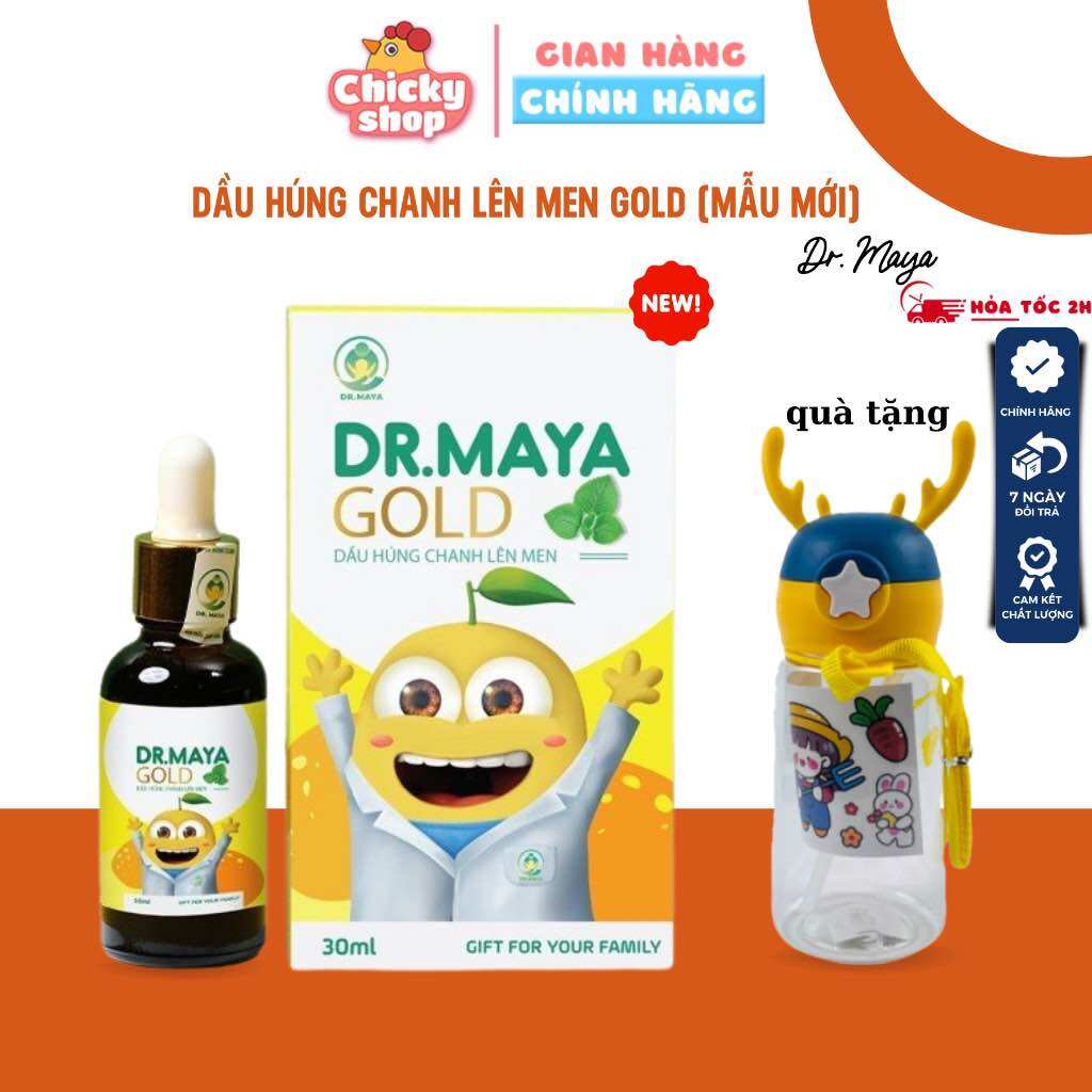 Dầu húng chanh lên men Dr Maya Minion Gold chai 30ml