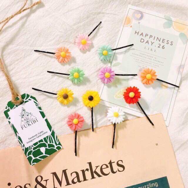 🌼🌼 Xả Kho_ 100 Kẹp Tóc (xẹt) Hoa Cúc Nhiều Màu, Dễ thương