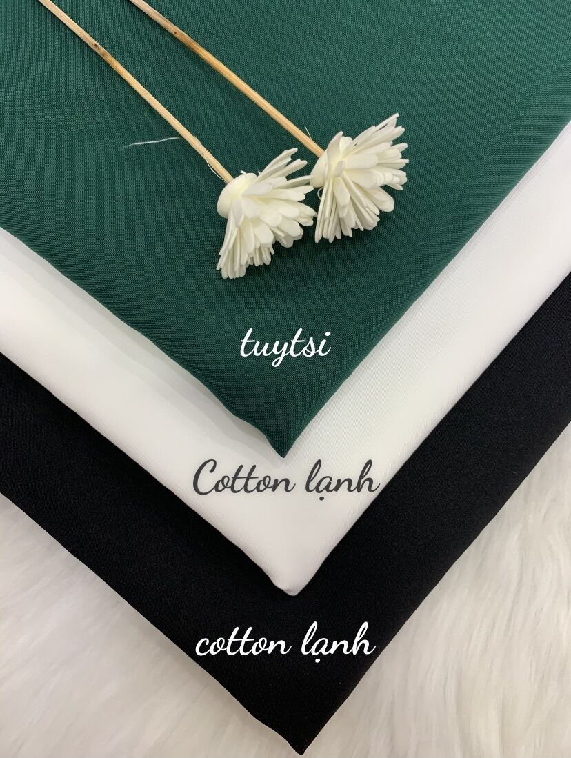 Vải công sở, vải tuytsi, vải cotton lạnh hàng cây cắt mét theo yêu cầu