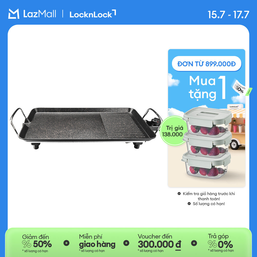 Bếp nướng điện Lock&Lock electric grill - màu đen EJG212BLK