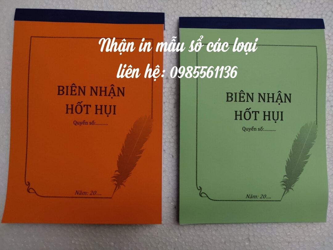 Giấy biên nhận hốt hụi (đóng quyển 50to)