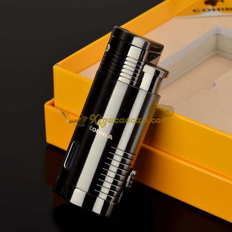 Bật lửa khò XÌ Gà cigar ,Bật lửa xì gà Cohiba max kèm đục- 3 lửa
