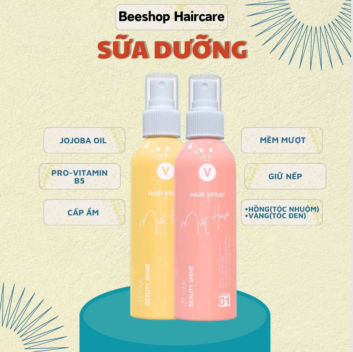 Sữa Dưỡng Tóc Must Have Chiết Xuất Dầu Jojoba Chống Nắng, Chăm Sóc Tóc Nhuộm và Tóc Tự Nhiên VyvyHaircare 100ml