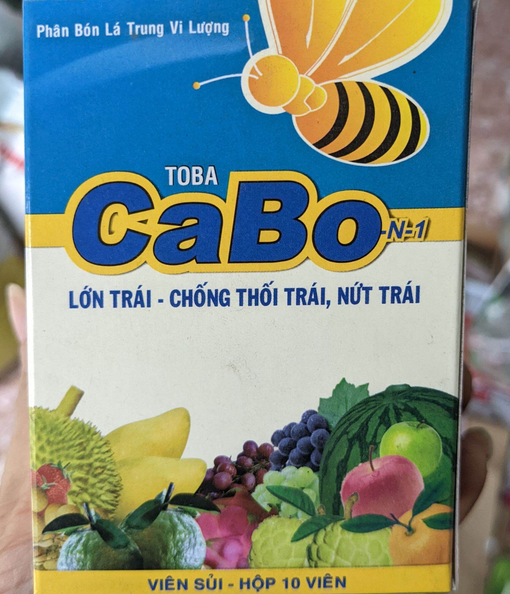Phân bón lá CaBo TOBA viên 5g. Ra hoa, đậu quả, chống thối, nứt trái