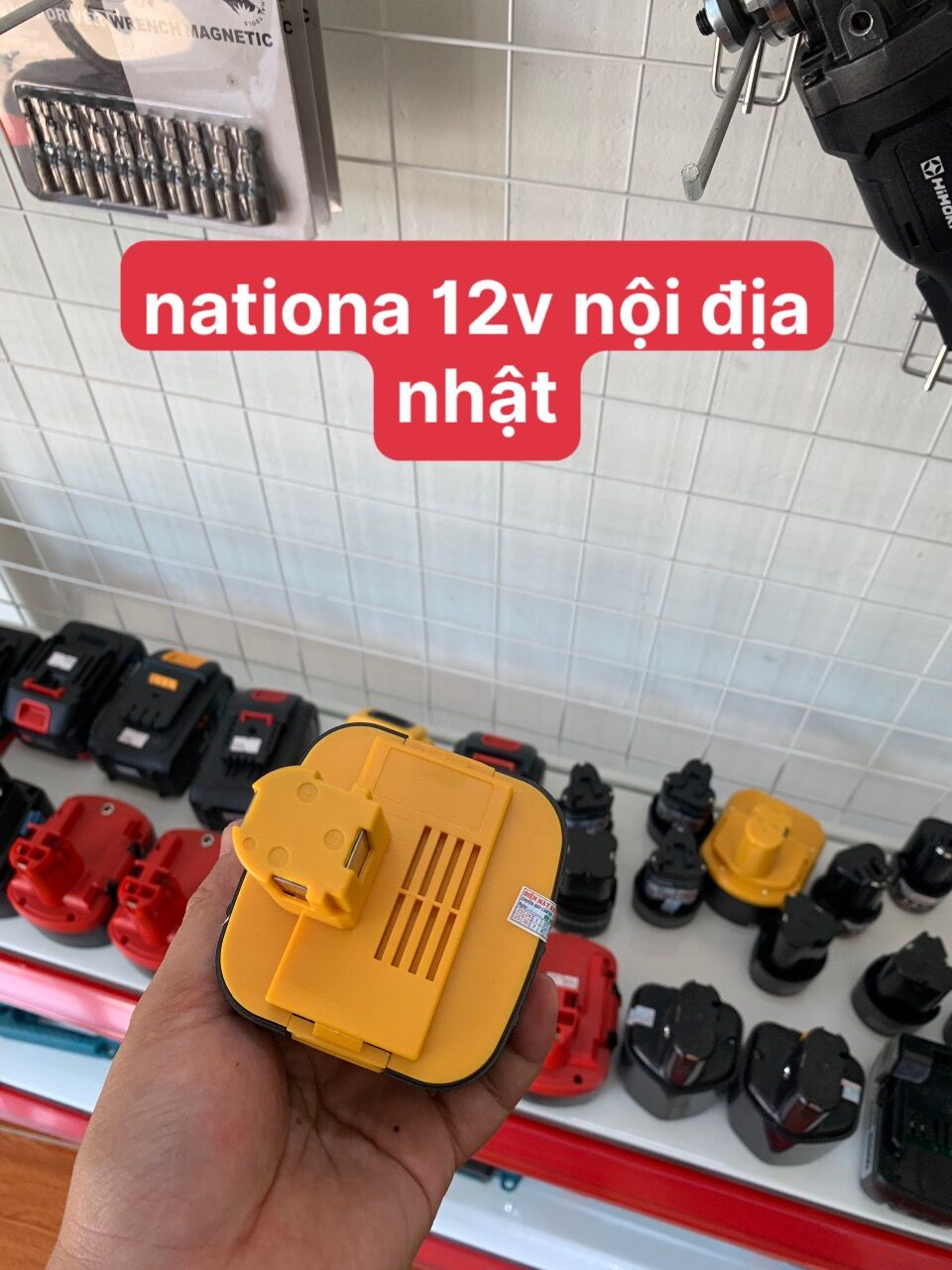 Pin nationa 12v cho máy khoan nội địa nhật
