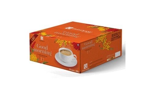 Thùng cà phê sữa good morning trần quang - dạng ống 21 bịch 480g