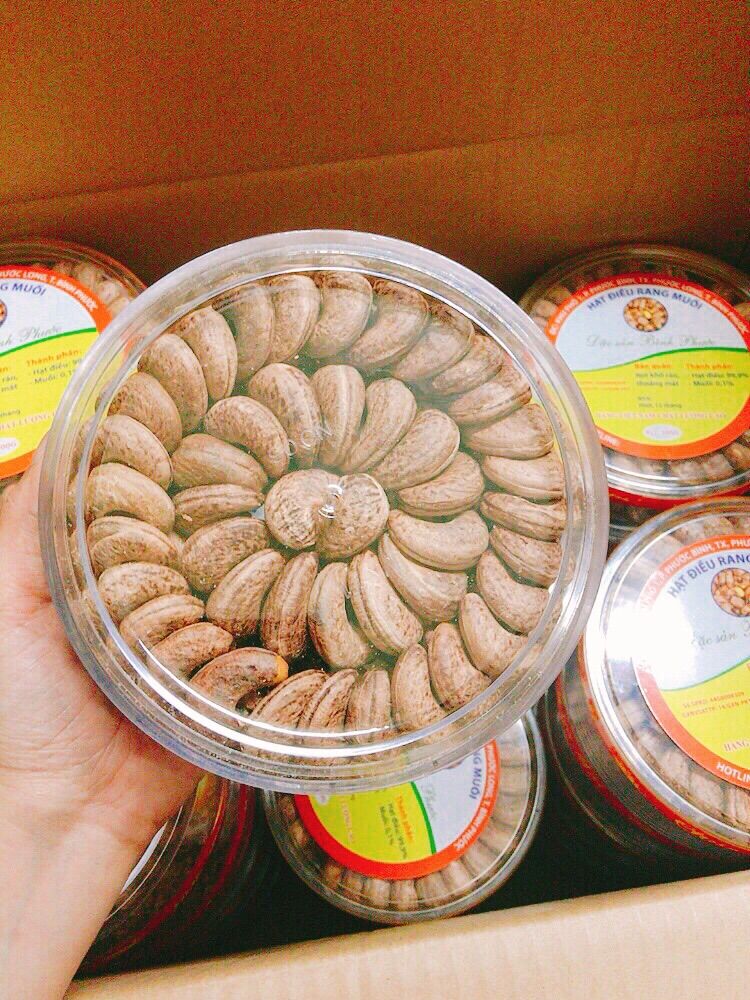 [HCM]ĐIỀU BÌNH PHƯỚC RANG MUỐI XẾP HOA (hộp 500gr)
