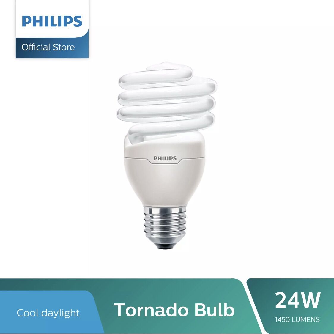 Bóng compart xoắn tornado 24w t2 philips. bóng compact đuôi e27 xoắn 24w philips. chính hãng philips.