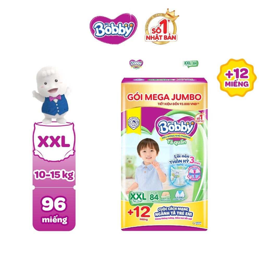 Tã quần Bobby size M 120 miếng