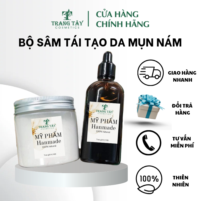 Tái tạo da đông y có cốt sâm bong mạnh nám, tàn nhang các loại mụn 100ml