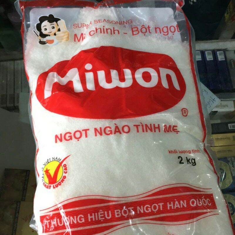 Mì chính miwon 2kg hạt lớn.