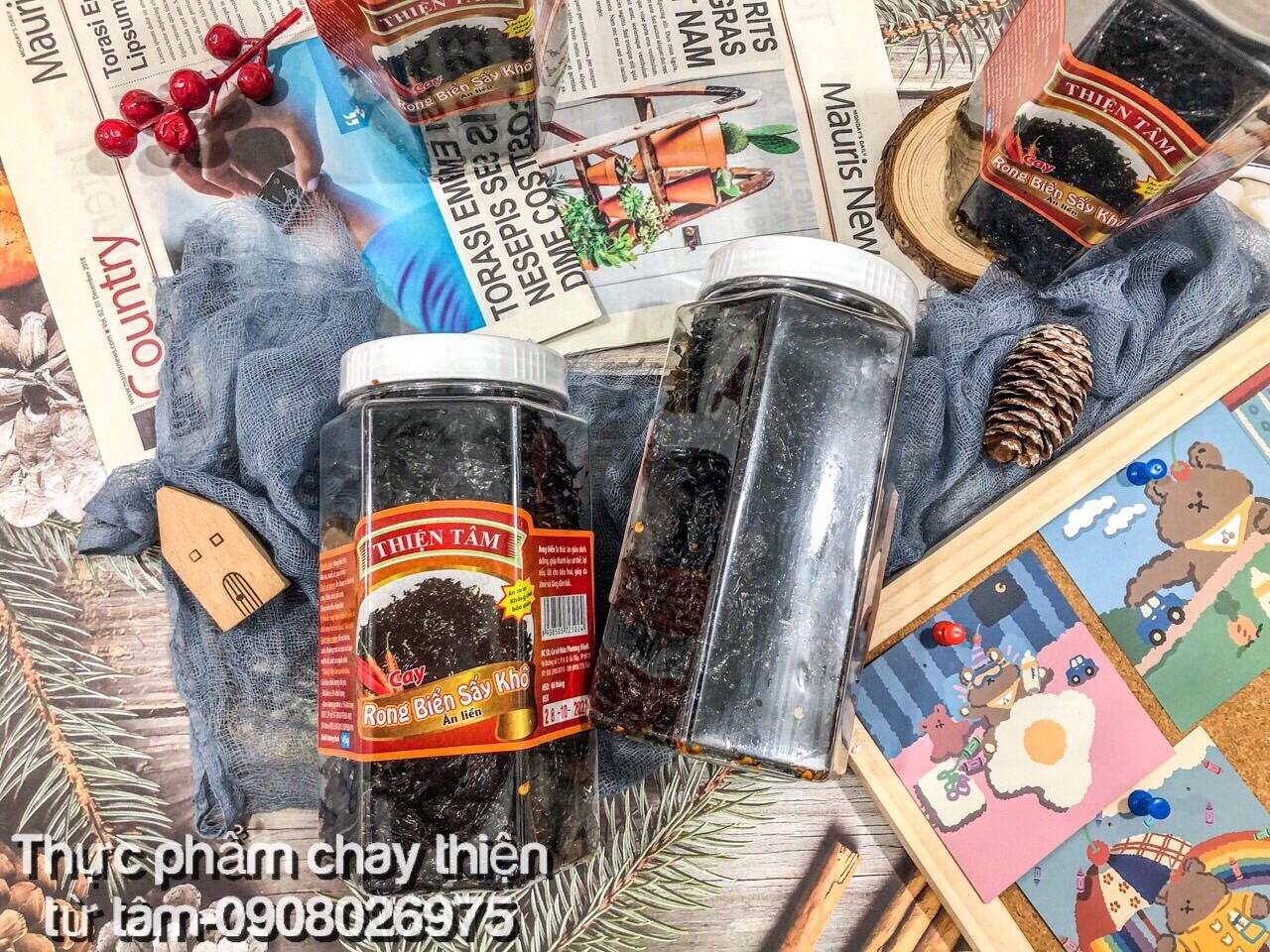 "rong biển cay thiện tâm 45g" rong biển sấy cay