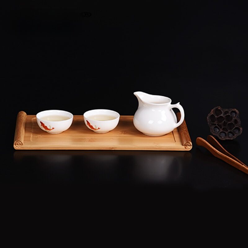 Small Tea Tray Bamboo Tea Tray Single Office Home Mini Rectangular Tea Tray Small Tea Set