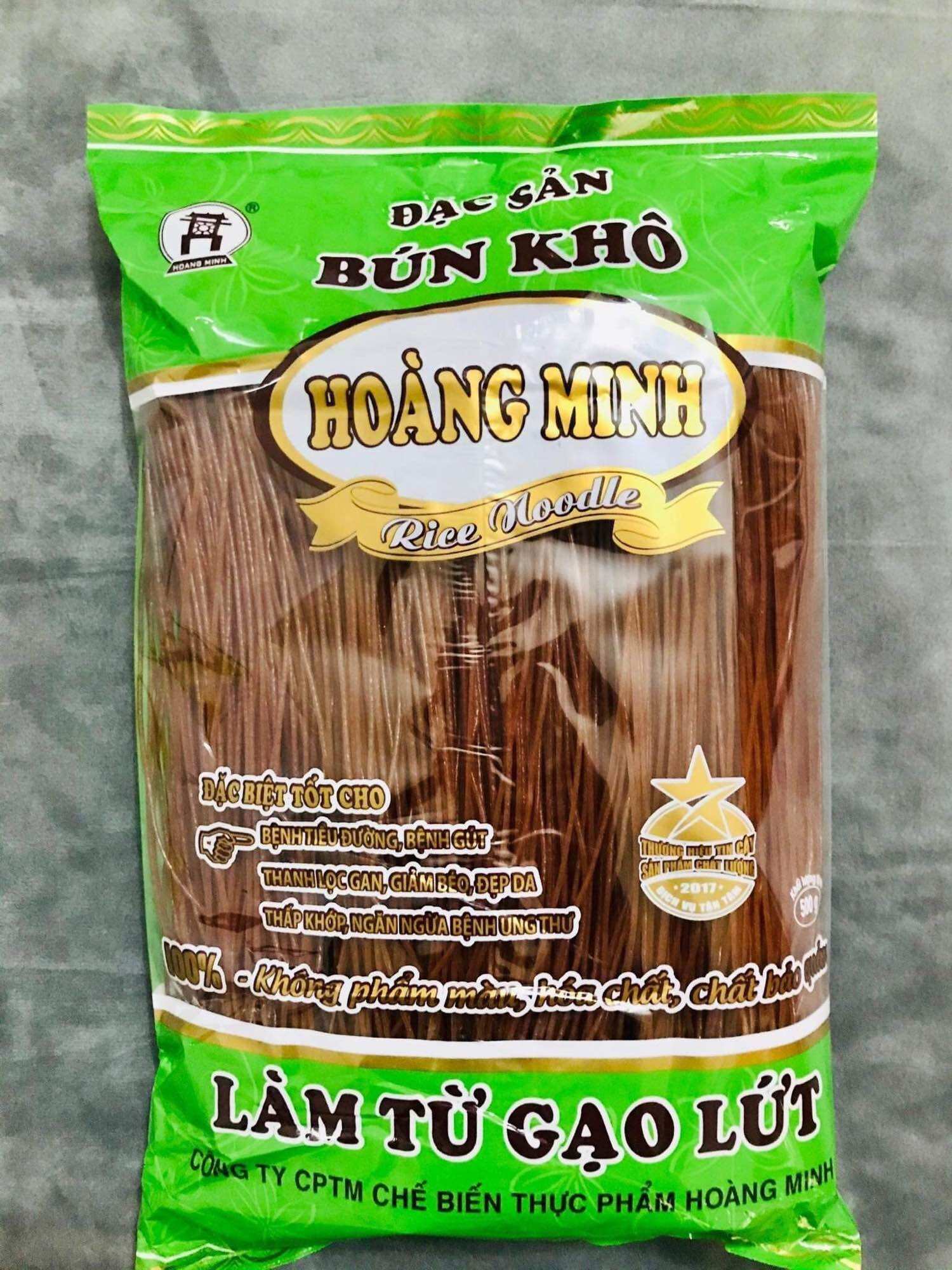Đặc sản Bún gạo lứt Hoàng Minh 500gr, bún dai ngon healthy