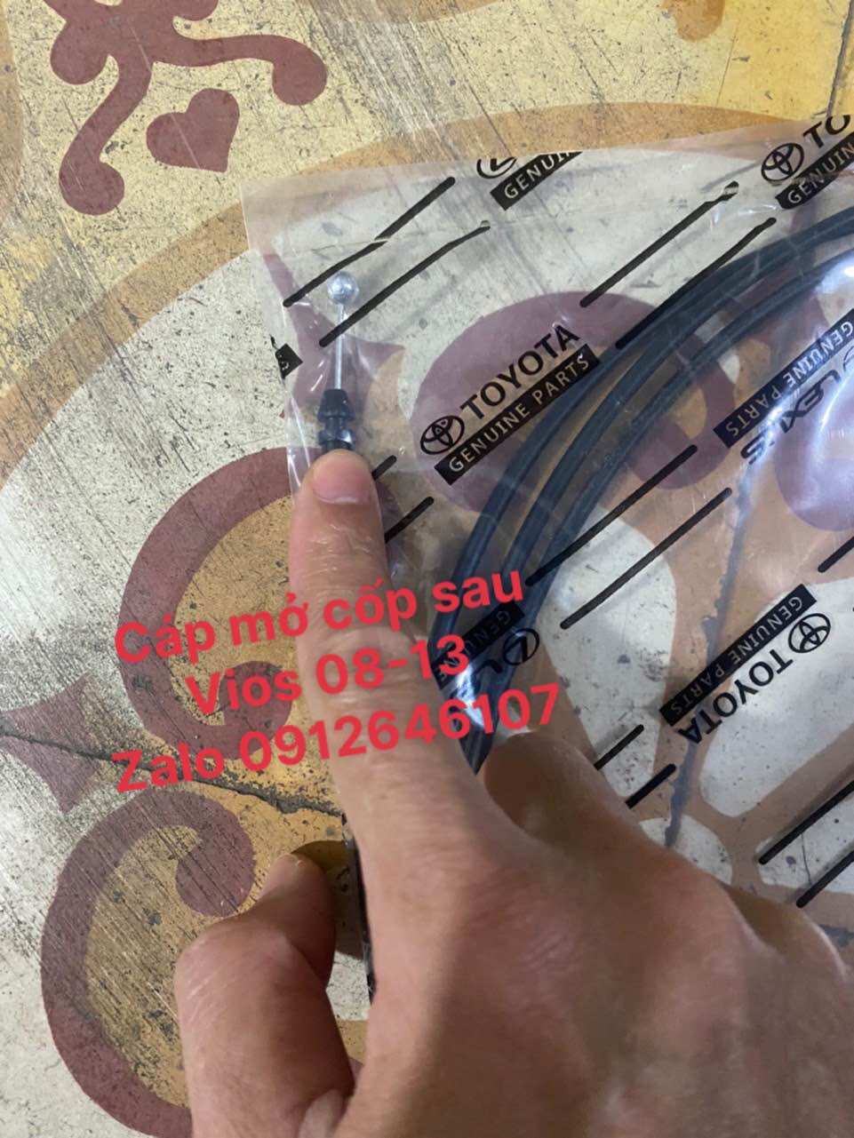 Cáp mở cốp sau Vios 08-13, Dây mở cốp sau Vios 08-13