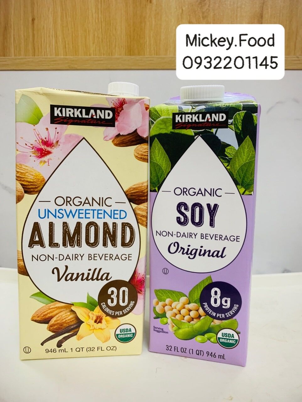 Sữa Yến mạch/ Sữa hạnh nhân hữu cơ Kirkland Mỹ - Organic Oat Beverage 946ml