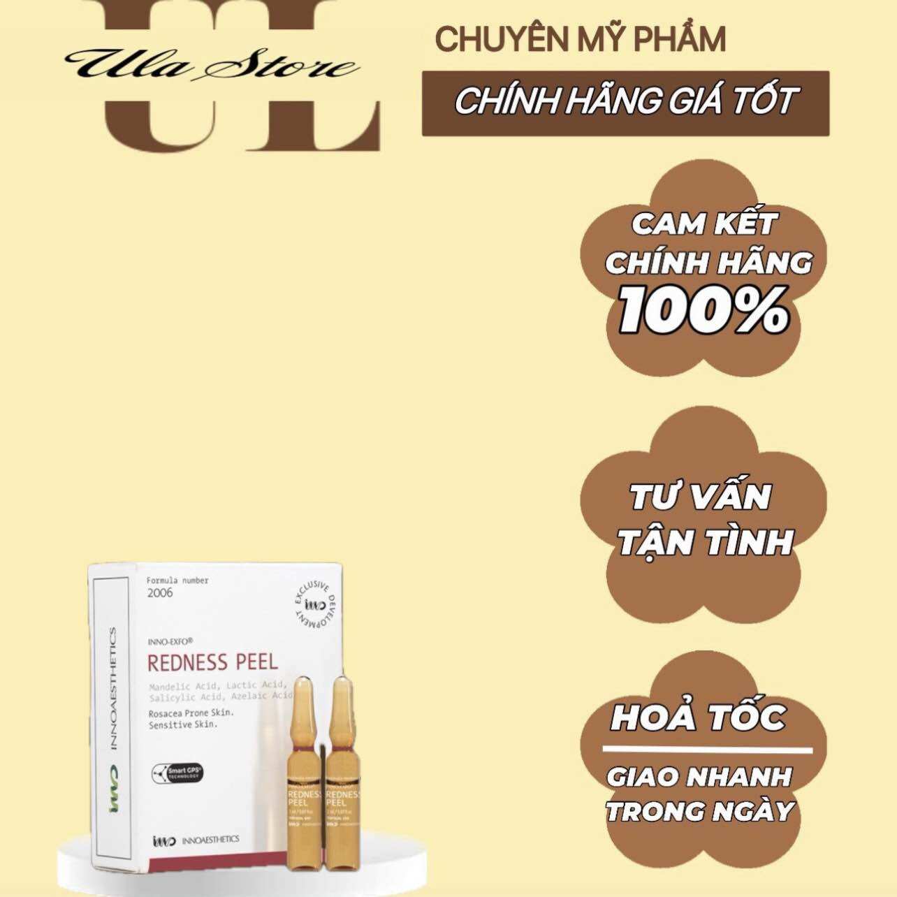 Tinh chất peel thay da sinh học inno-exfo redness cho da nhạy cảm/da mỏng yếu