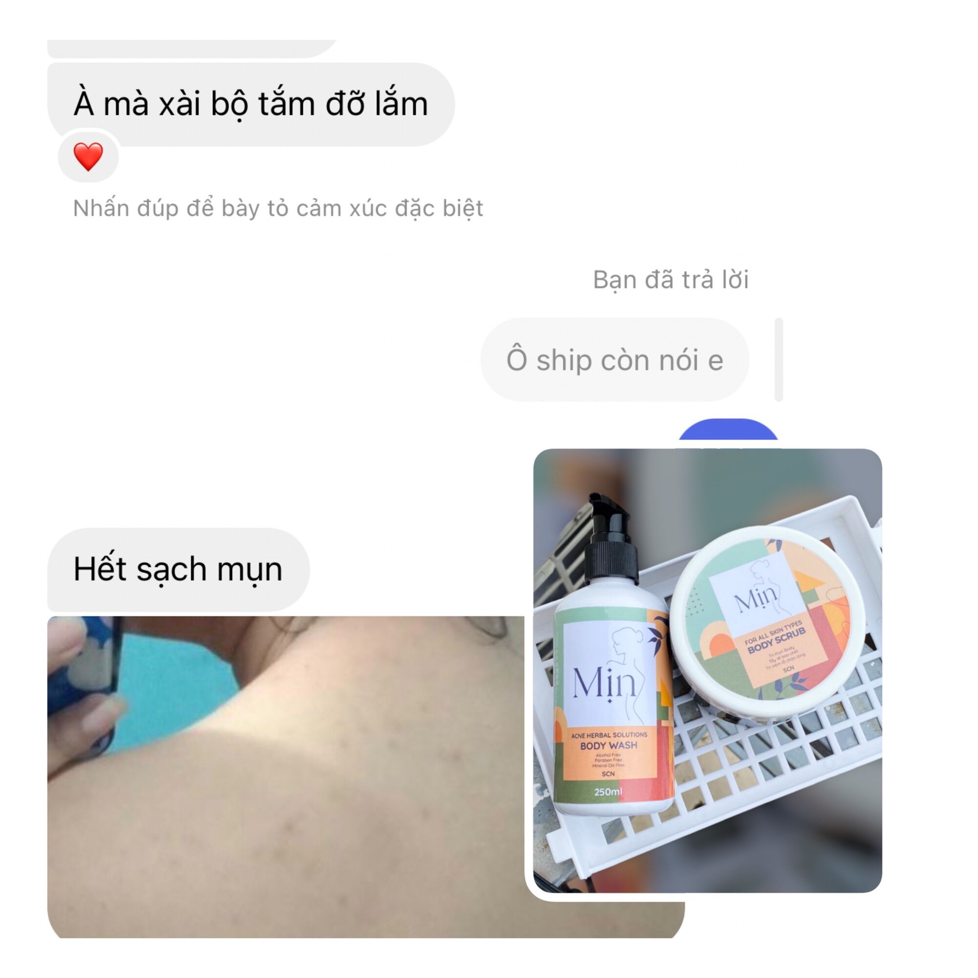 Chai Sữa Tắm Mịn - Mụn, Viêm Nang Lông