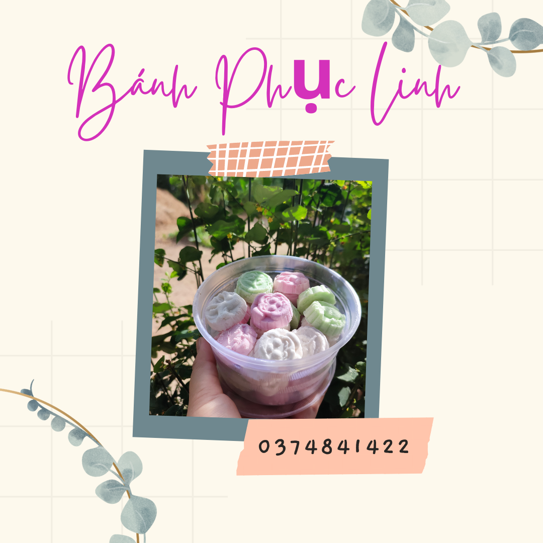 Combo 36 cái bánh Phục Linh siêu mịn Nguyên Chất cốt dừa