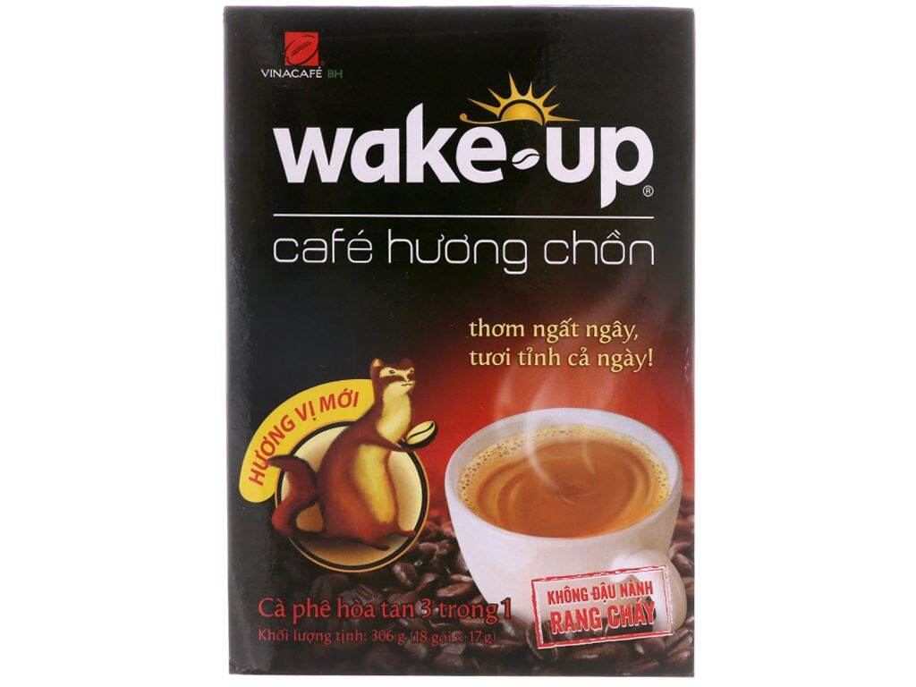 Bịch Cafe sữa 3in1 Wake up Sài gòn bịch 24 gói