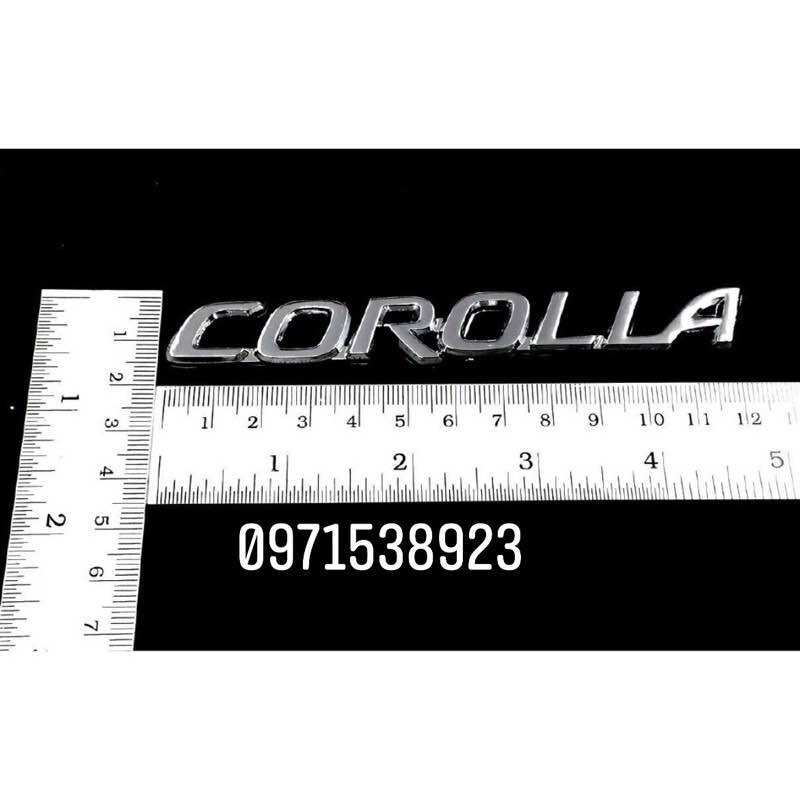 Chữ TOYOTA COROLLA ALTIS dán đuôi xe