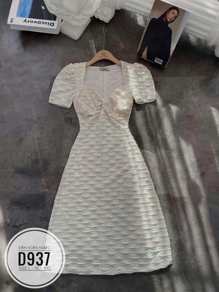 (Bigsize) Đầm thun xoắn ngực 4 màu