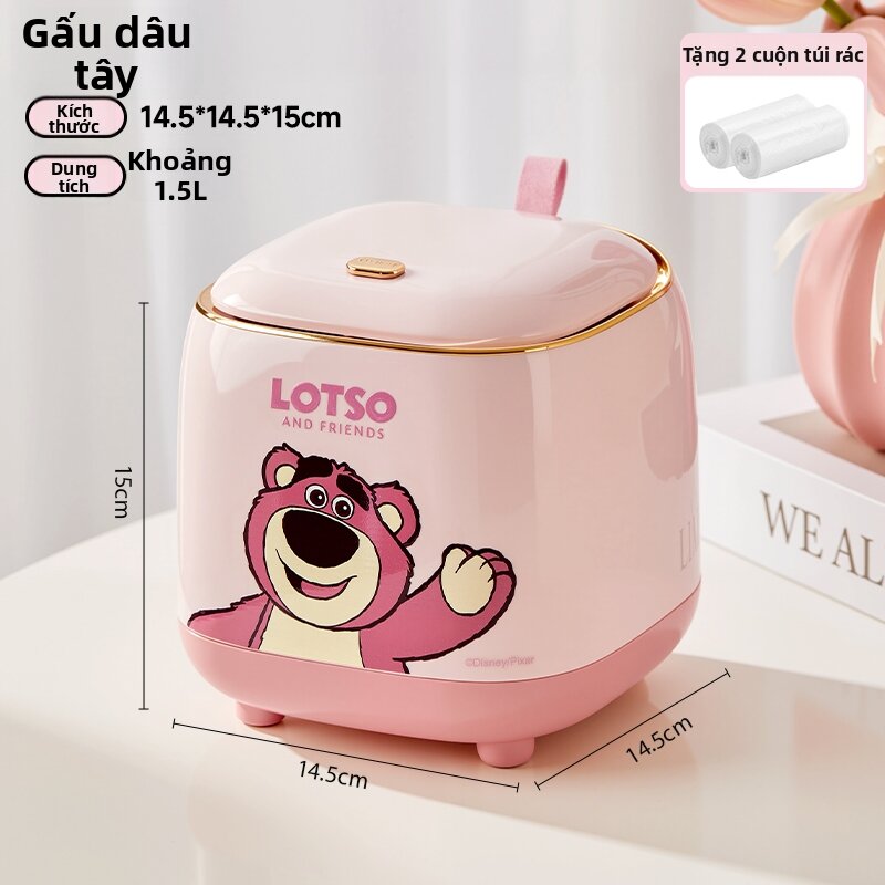 YUNSHANGXING | Thùng Rác Hình Gấu Dâu Tây Nhỏ Xinh