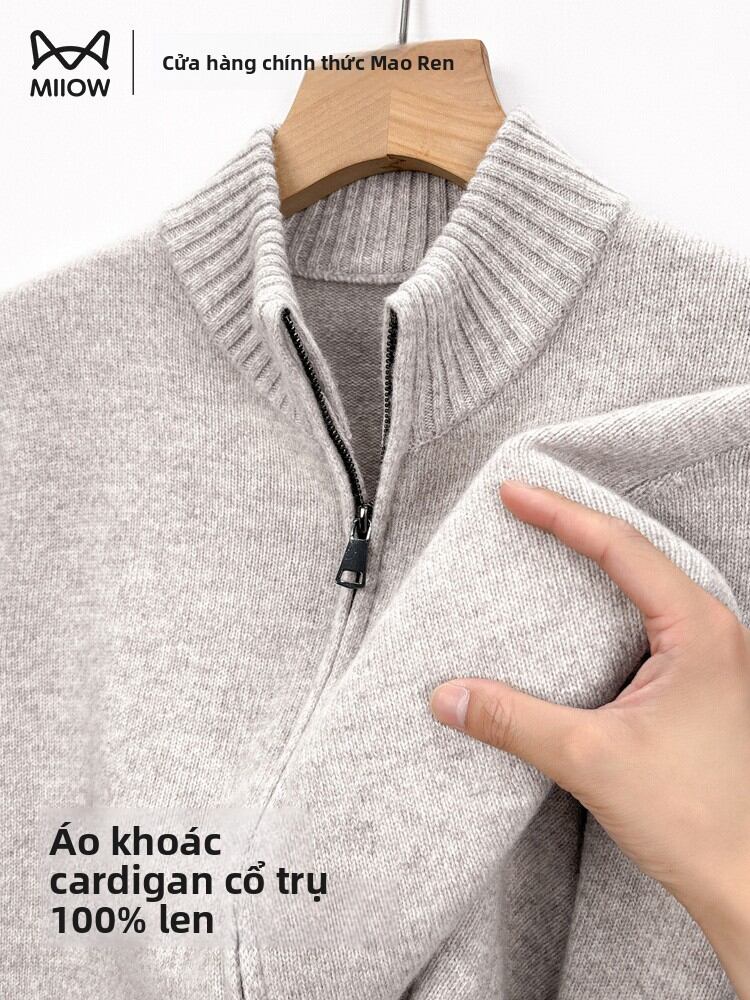 [MiiOW | 100% Wool Half-High Zip Neck Warm Sweater,MiiOW | 100% Wool Half-High Zip Neck Warm Sweater,] Giá 1,622,000 Đồng*Miễn phí vận chuyển