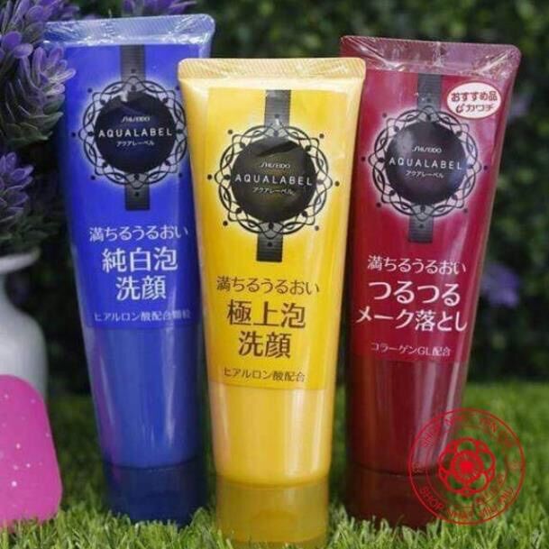 Sữa rửa mặt Shiseido Aqualabel 3 màu Xanh/ Vàng/ Đỏ Nhật Bản