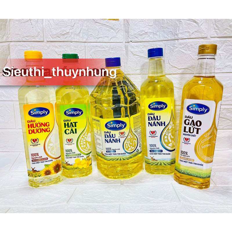 Dầu ăn đậu nành simply 1l-2l