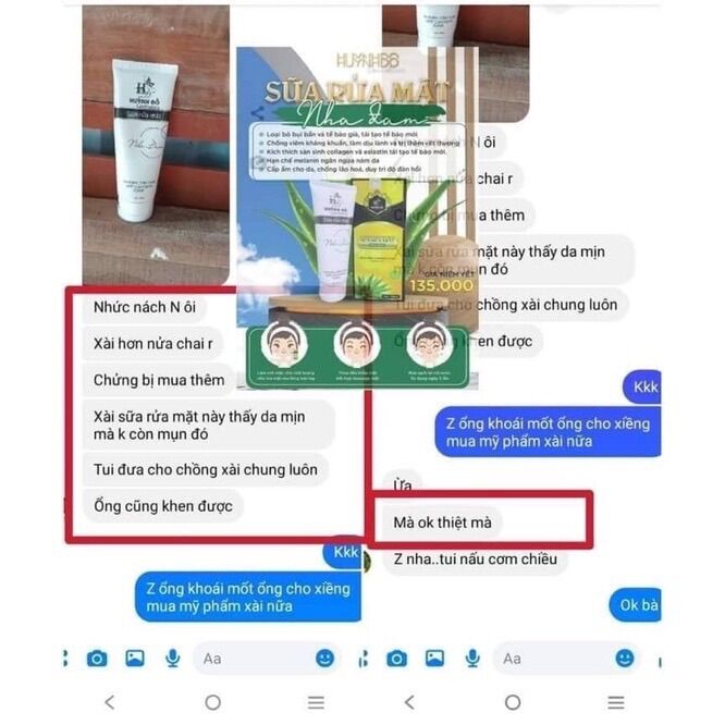 SỮA RỬA MẶT NHA ĐAM HUỲNH ĐỖ