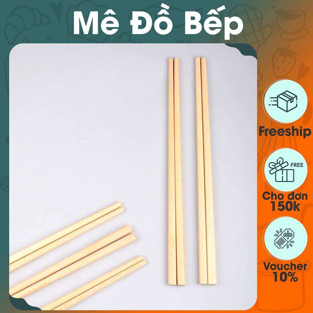 Bộ 10 đôi đũa gỗ x.ương gà màu be cao cấp thân thiện môi trường DXG03