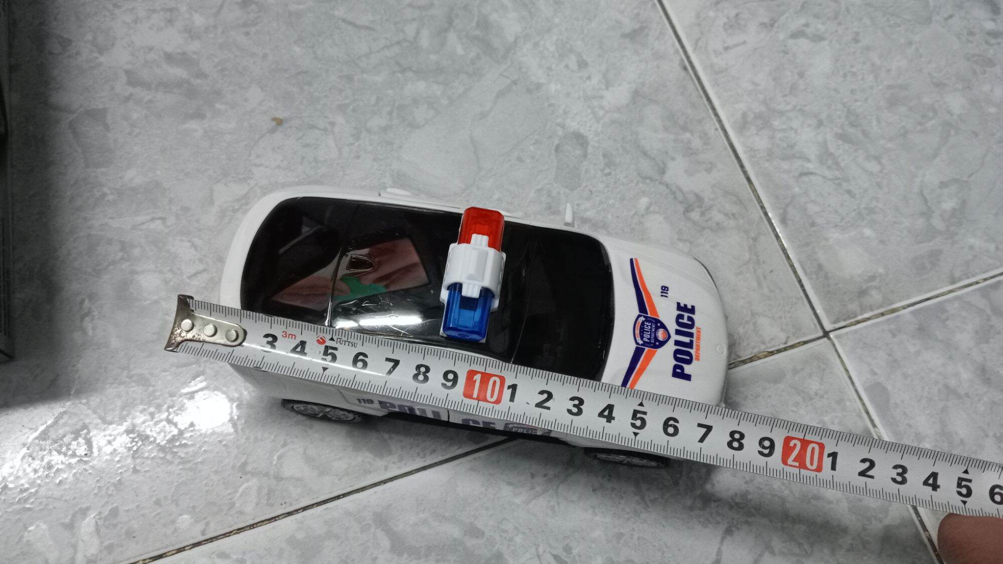 Đồ chơi xe cảnh sát có nhạc đèn tự động mở cửa