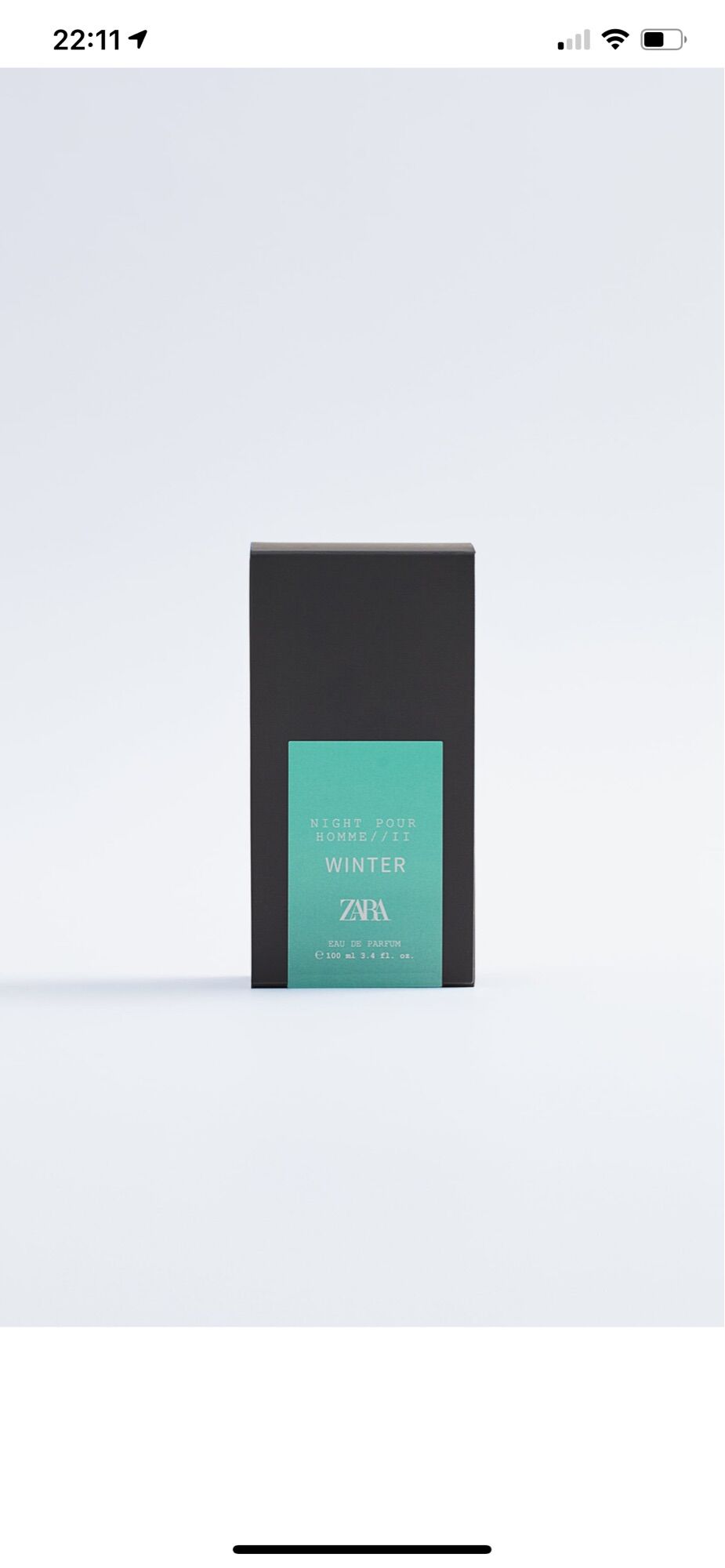 Nước hoa nam Zara Night ii winter 100ml EDP
