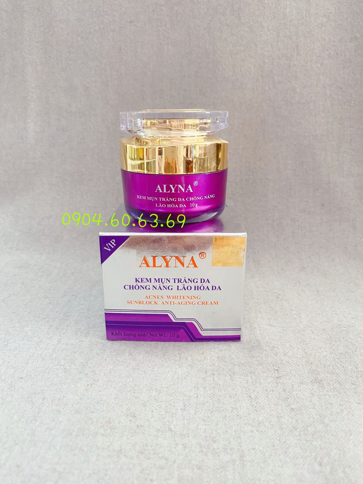 Kem ALYNA Mụn Trắng Da Chống Nắng Lao hoá Da 10g