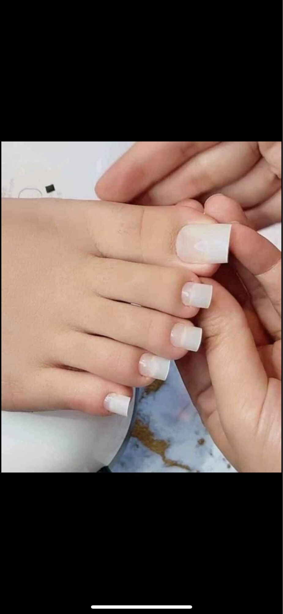 Móng nối chân fom dài