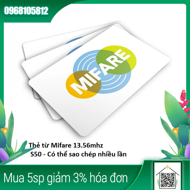 Thẻ từ  UID Mifare 13.56Mhz Đọc Ghi Nhiều Lần kiểm soát ra vào dành cho khóa điện tử thang máy