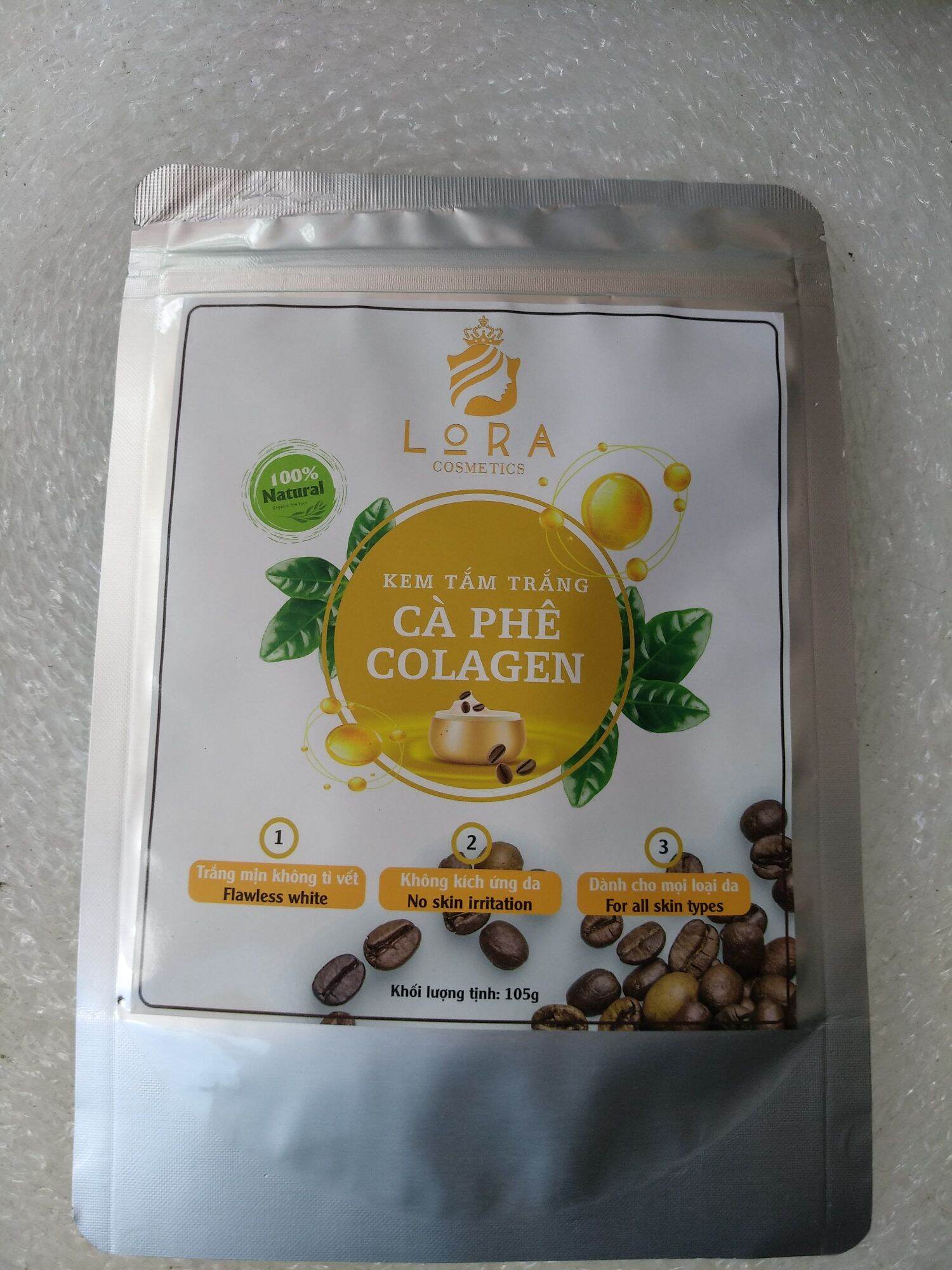 kem tắm trắng cafe lora cosmetic