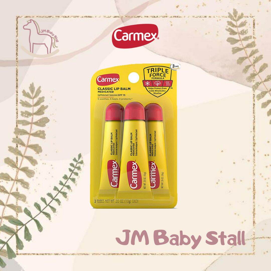 Set 3 tuýp son dưỡng môi Carmex Mỹ