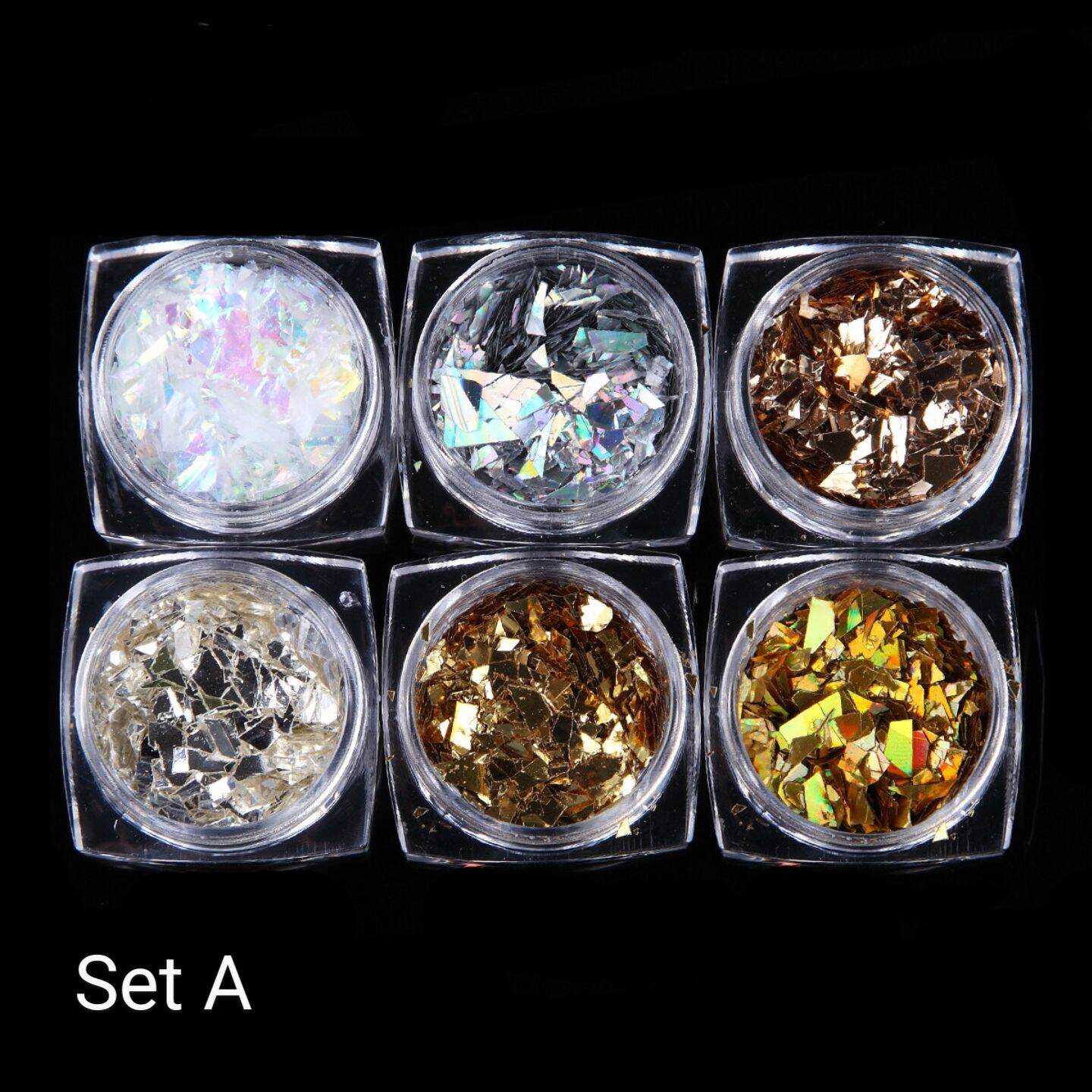 Set xà cừ giấy trang trí móng tay nail
