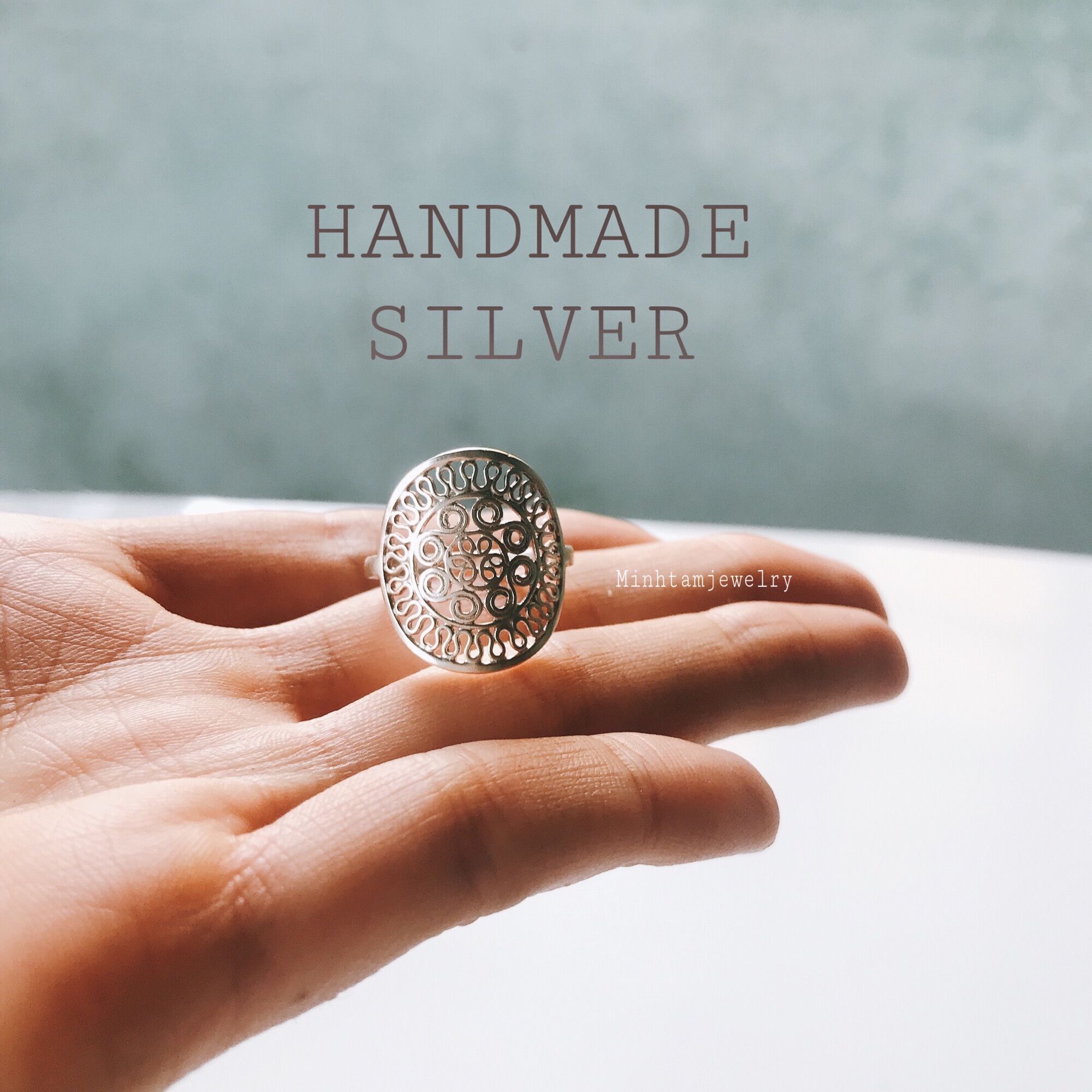 Drum ring | Handmade Silver | nhẫn hoa văn | Design by MinhtamJewelry
