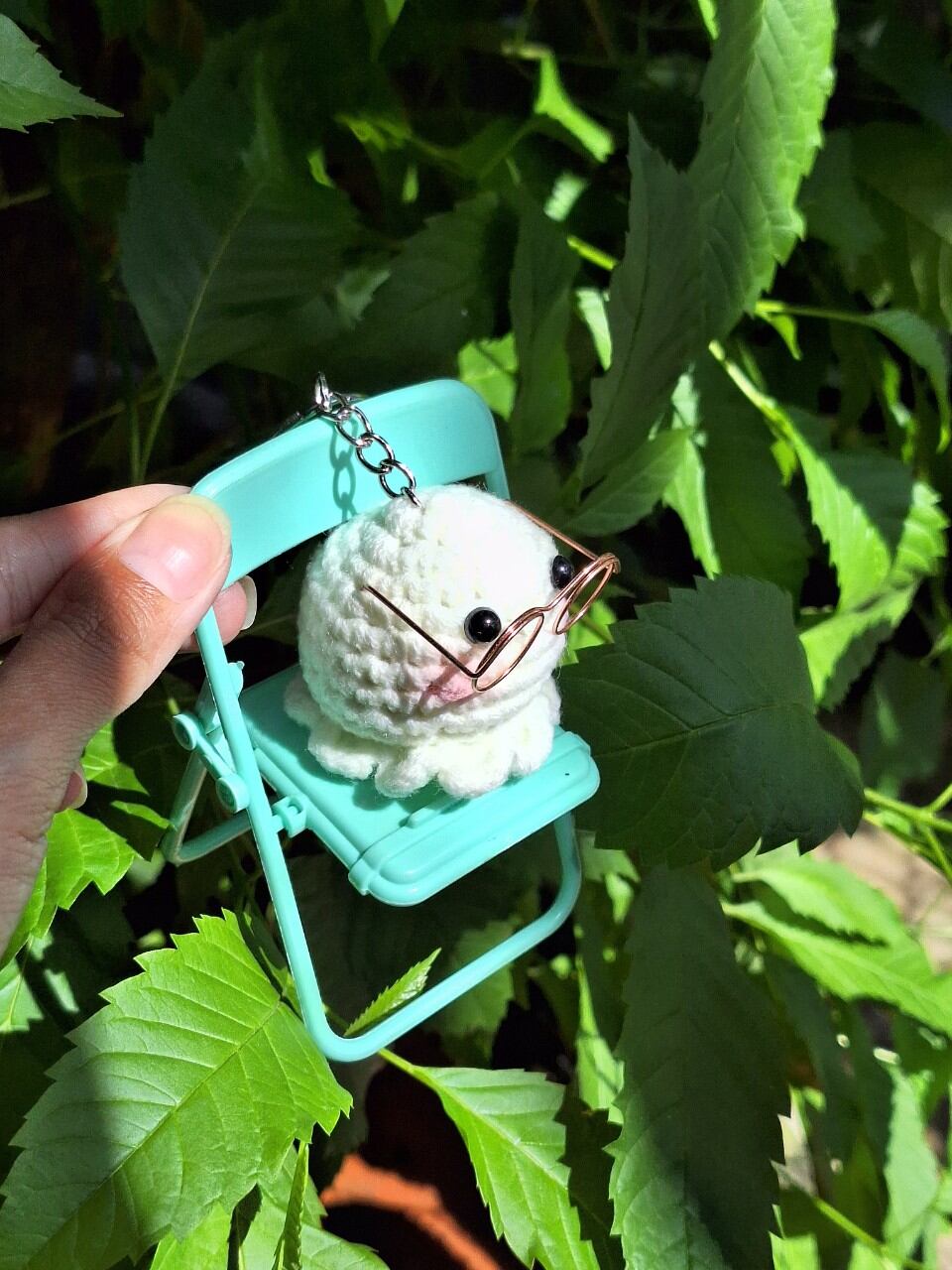 Móc khóa bạch tuộc len handmade