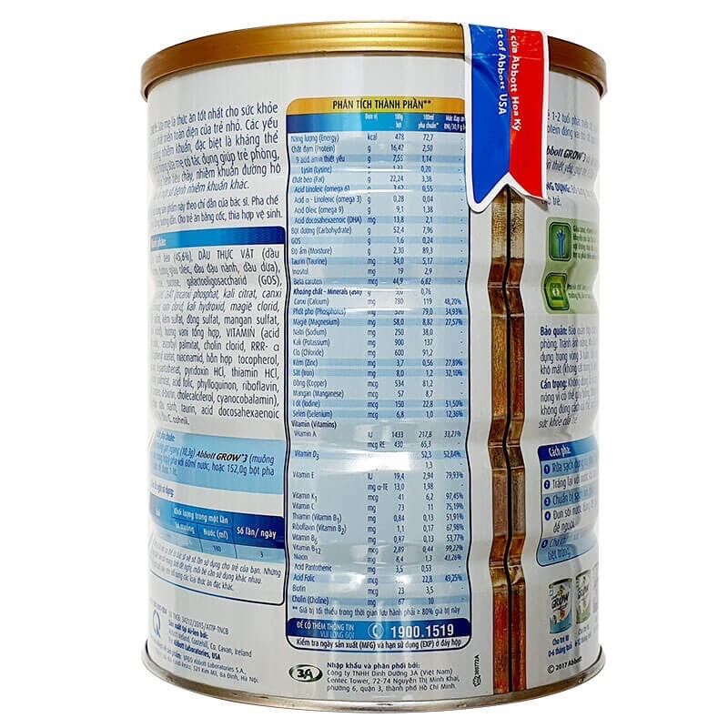 Sữa bột Abbott Grow 2/3 . Lon:900gr. Abbott Hoa kì