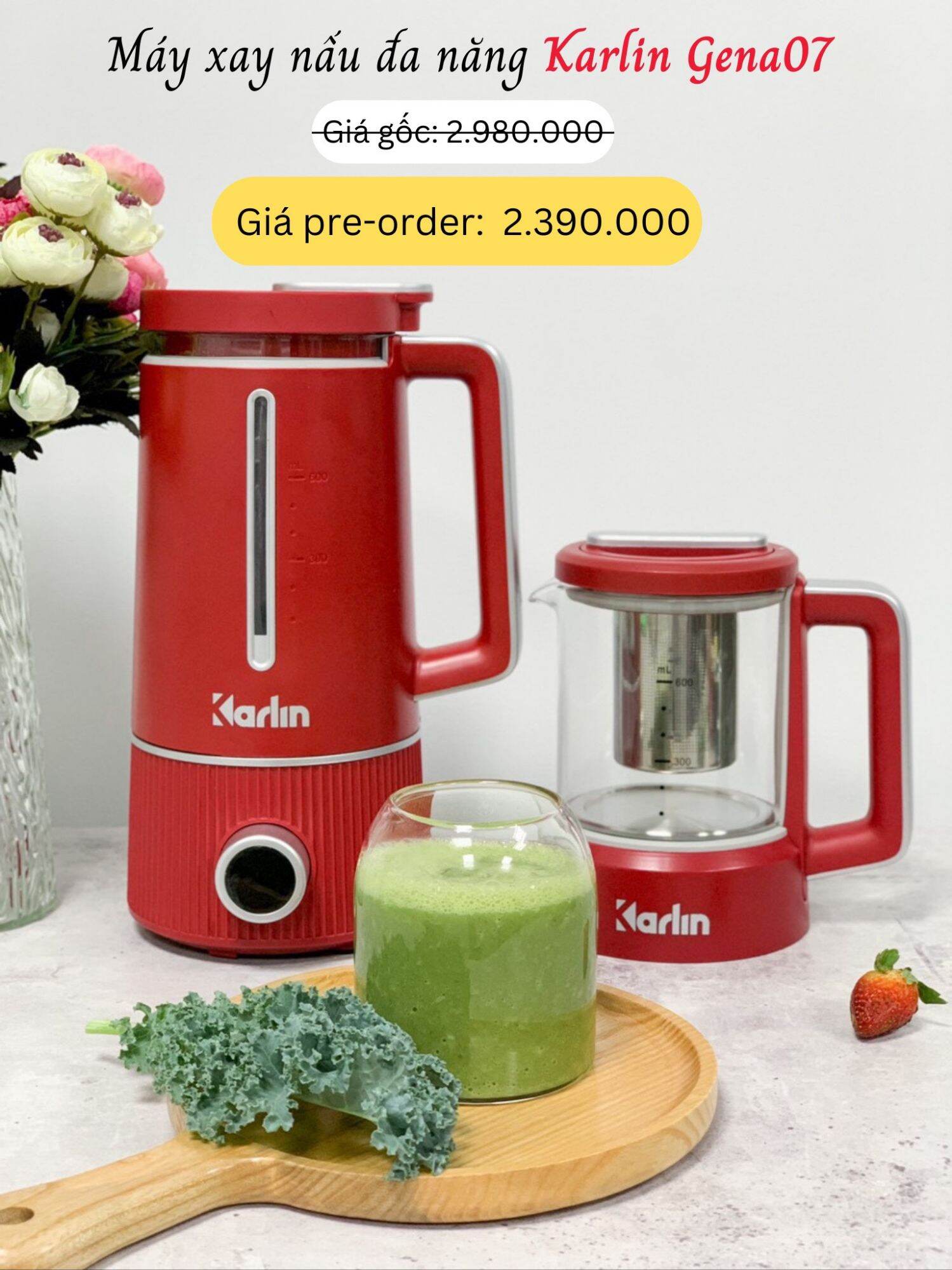 Máy Làm Sữa Hạt Mini KARLIN Thương Hiệu Đức