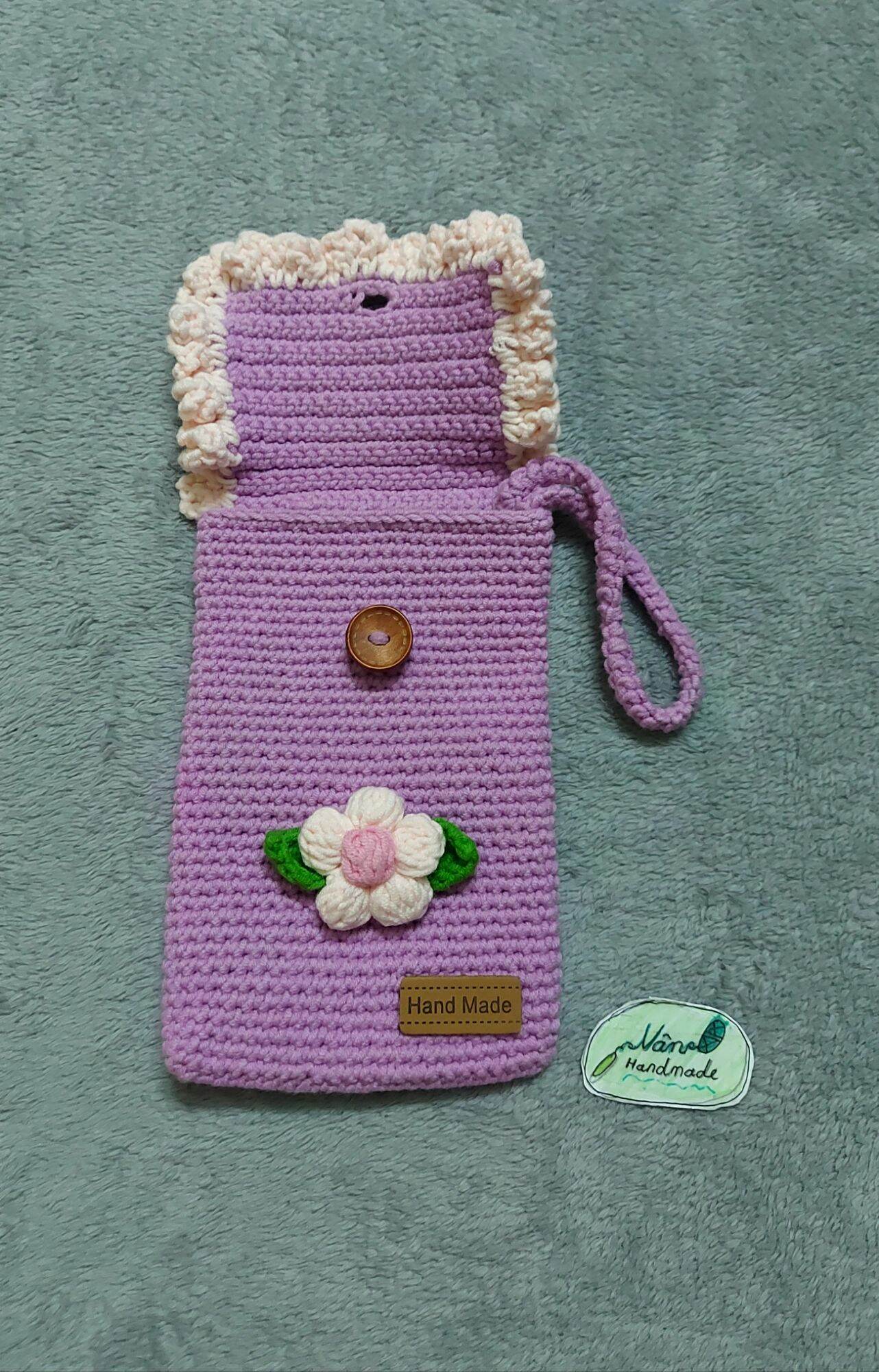 túi đựng điện thoại bằng len handmade
