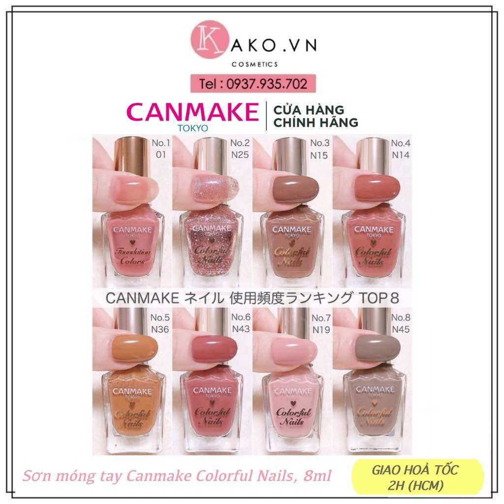  CANMAKE Sơn móng tay Colorful Nails nội địa Nhật 