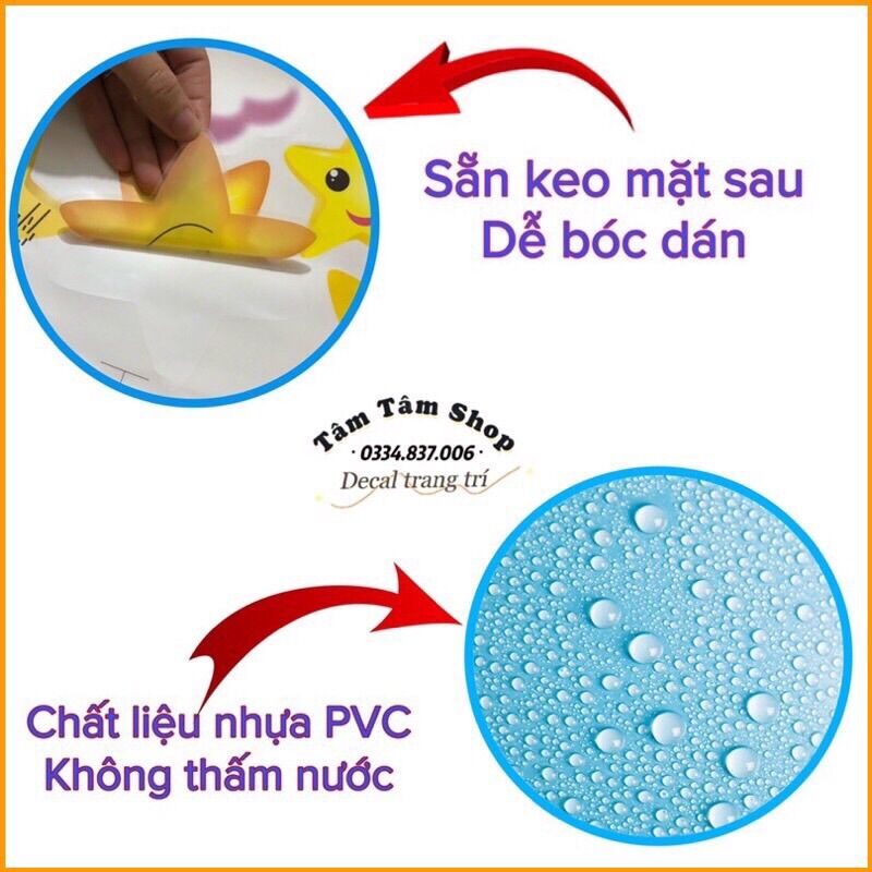Decal dán tường gấu trúc ôm cây